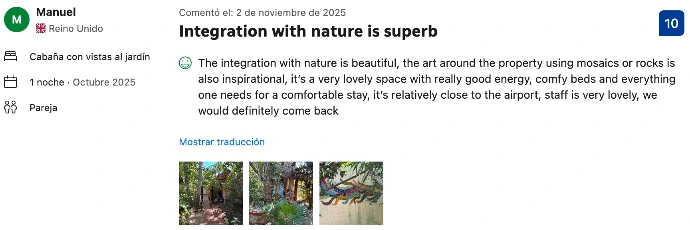 La integracion con la naturaleza es maravillosa