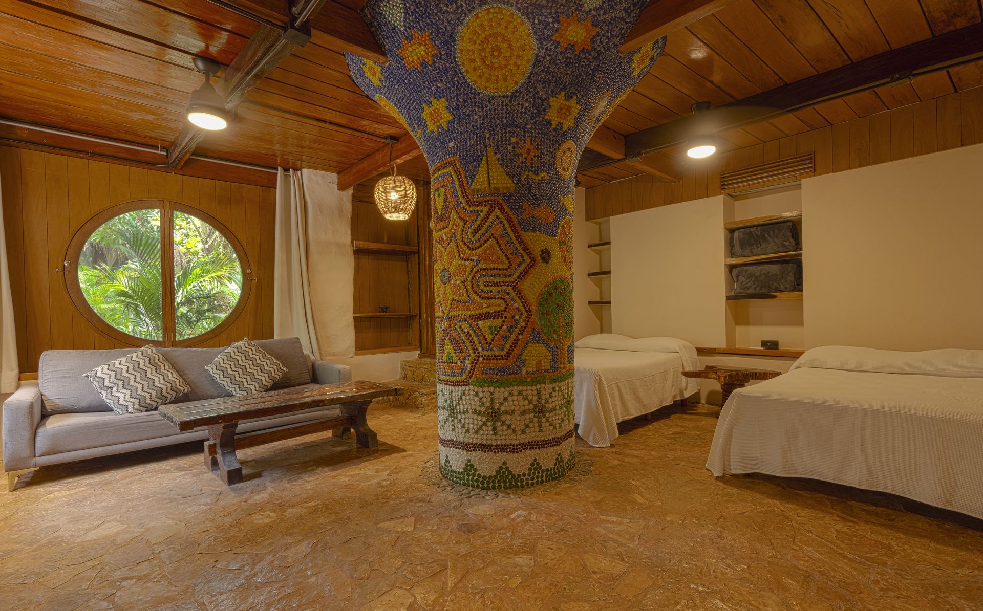 habitacion boutique en la naturaleza en cancun con para 4 personas