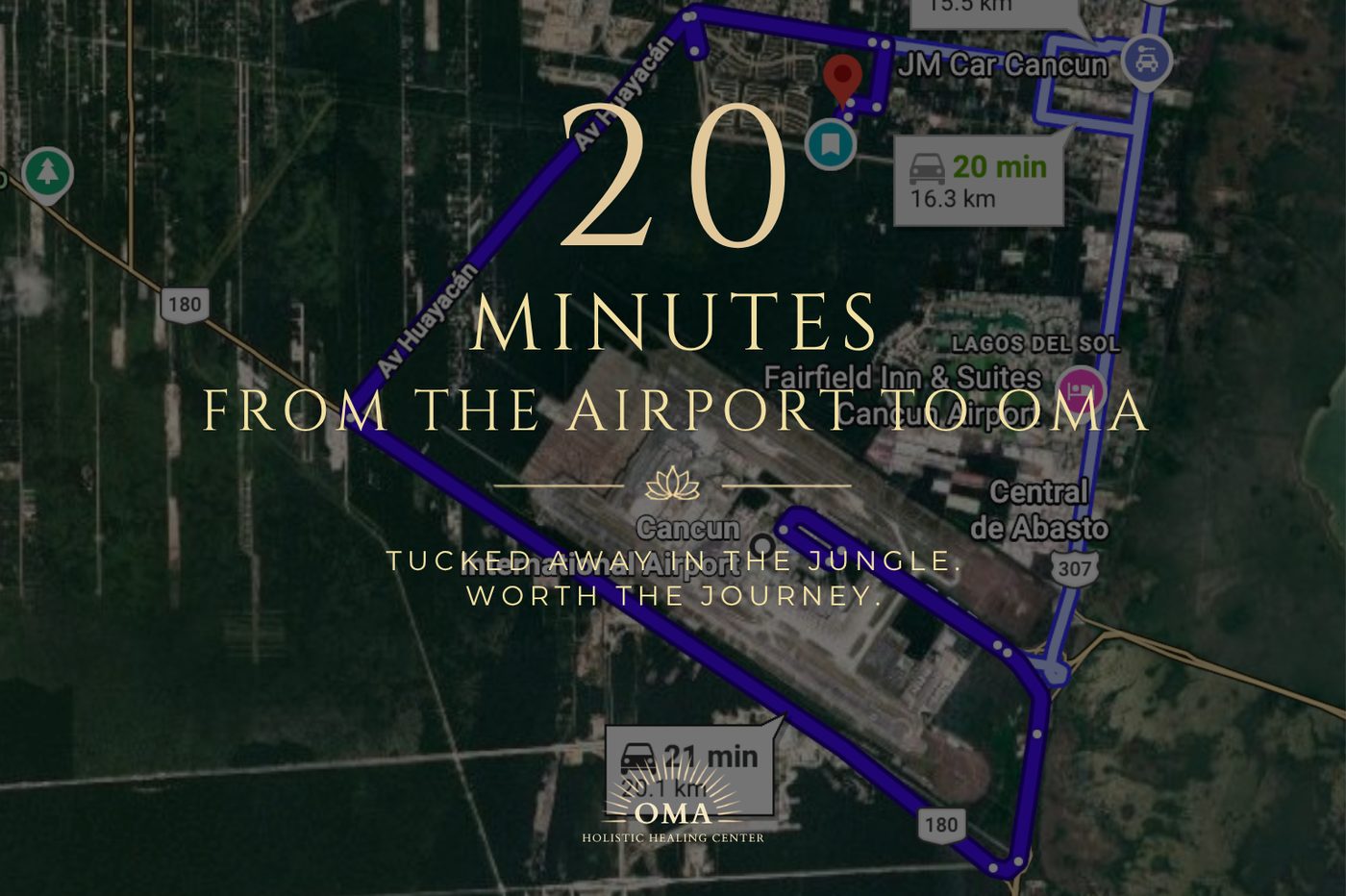 Veinte minutos del aeropuerto de Cancún a OMA CANCUN
